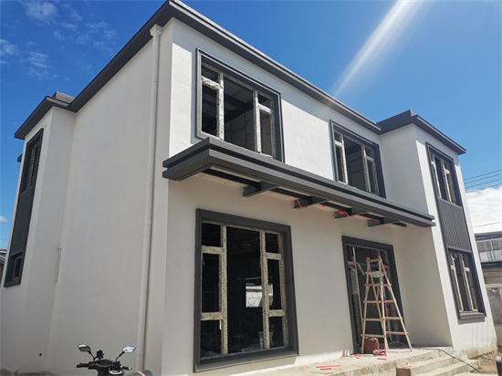 北京海淀區(qū)自建房別墅外墻水包砂裝飾案例