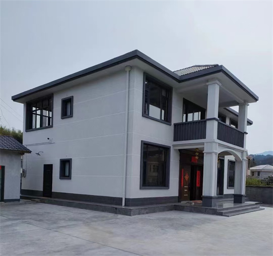 北京平谷區(qū)農(nóng)村自建房二層別墅外墻仿石漆案例